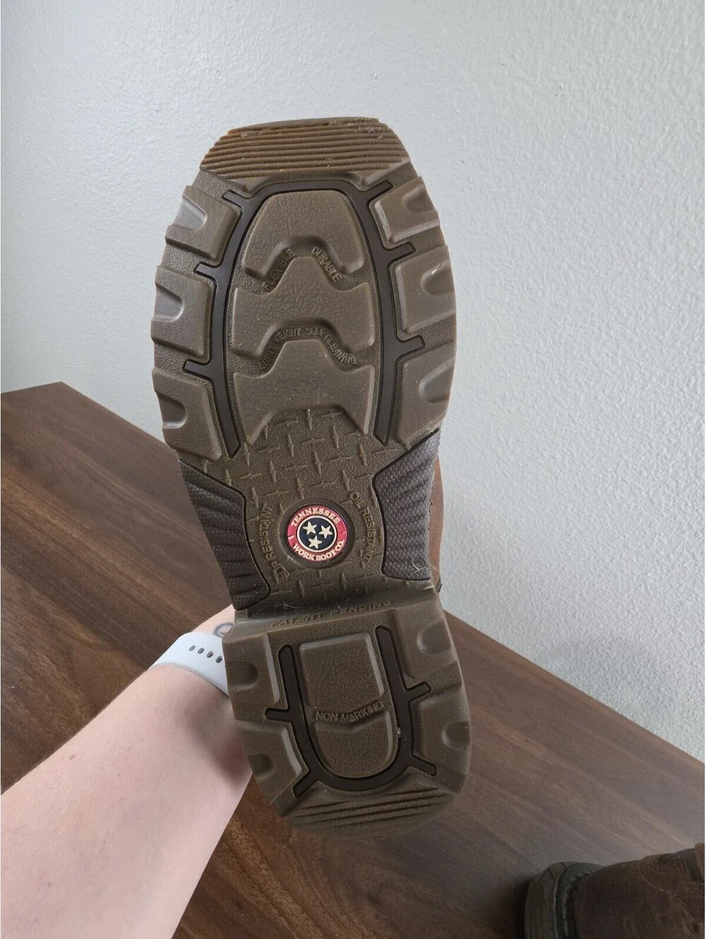 Tennessee Work Boot Co. Leather Cowboy/Work Boot, Steel Toe, Waterproof Mens 8W